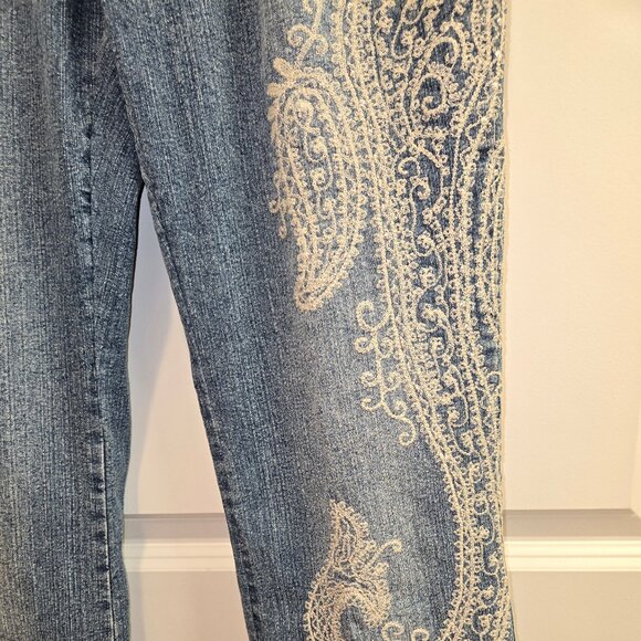 Paisley Embroidered Jeans - Picture 5 of 13